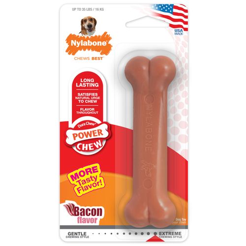 Nylabone Juguete Para Perro Power Chew Bone Bacon - Wolf