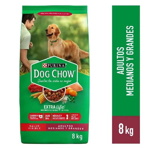 Dog Chow Adulto Razas Medianas y grandes 8 kg