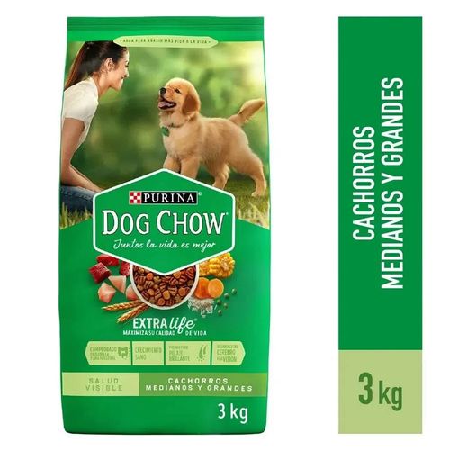 Dog Chow Cachorro Raza Mediana y grande 3 kg