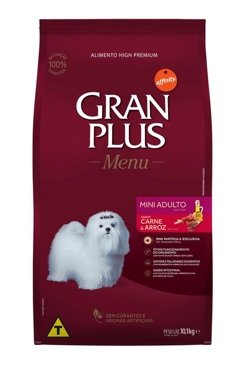 Gran Plus Adulto Raza Mini y Pequeña Carne y Arroz 10 kg