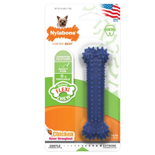 Nylabone Juguete Para Perro Dental Chew Bone Chicken - Petite