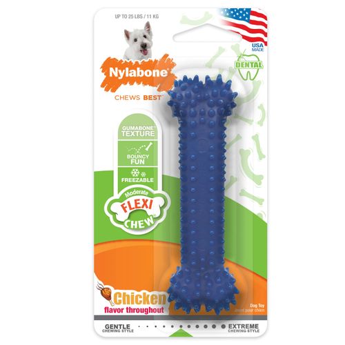 Nylabone Juguete Para Perro Dental Chew Bone Chicken - Regular