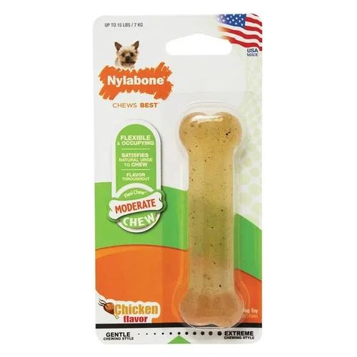 Nylabone Juguete Para Perro Flexi Chew Bone Chicken - Petite