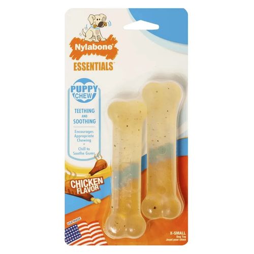 Nylabone Juguete Para Cachorro Chew Bone Twin Pack Chicken - XS