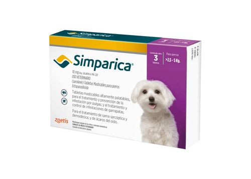 Simparica 2.5 - 5 kg (10 mg) X3 Tabletas