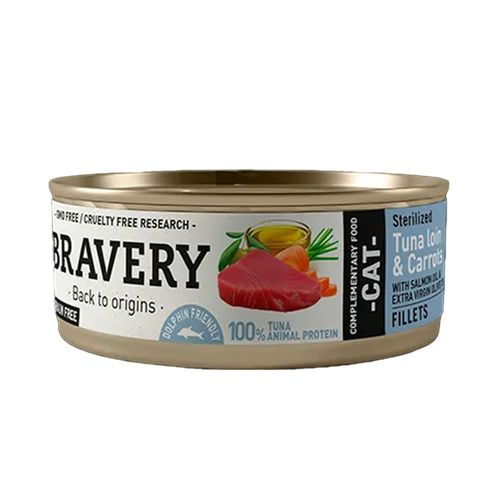 Bravery Tuna Loin And Carrots Sterilized Cat Wet Food 70 gr