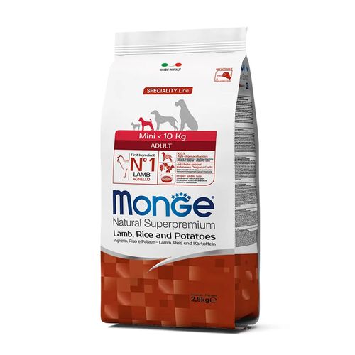 Monge Mini Adult Cordero, Arroz y Papa 2.5 kg