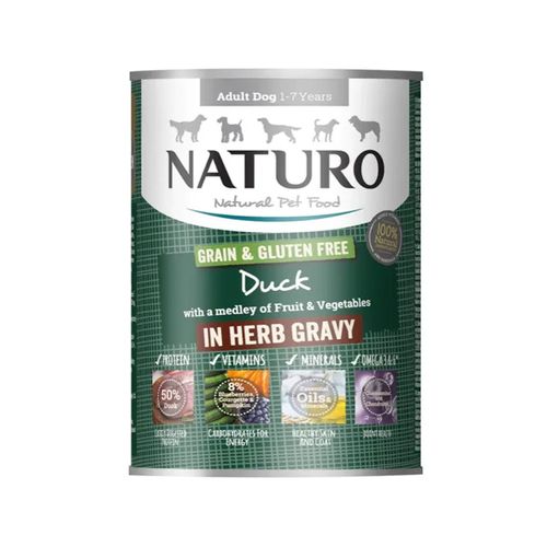 Naturo grain & Gluten Free Perro Adulto Pato Con Frutas Y Verduras 390 gr