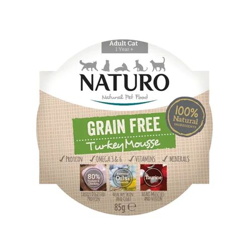 Naturo grain Free Mousse De Pavo Para Gatos Adultos 85 gr