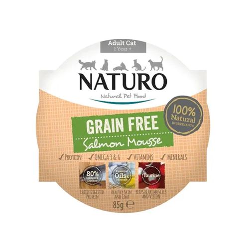 Naturo grain Free Mousse De Salmón Para Gatos Adultos 85 gr