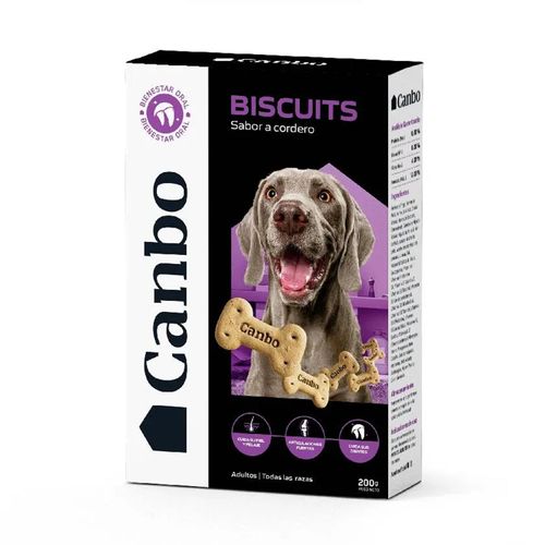 Canbo Biscuits Galletas para Perros Adultos de Todas Las Razas Sabor Cordero 200 gr