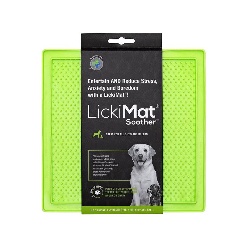 Lickimat-Dogs-Soother-Verde