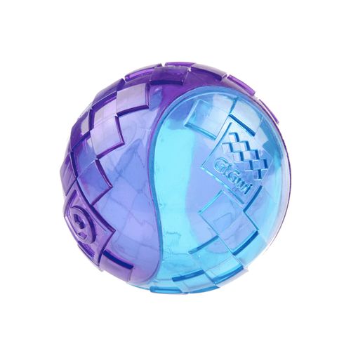 GiGwi Juguete Para Perro Ball Squeaker Transparente Morado/Azul - Small