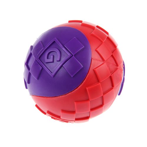 GiGwi Juguete Para Perro Ball Squeaker Rojo/Morado - Medium