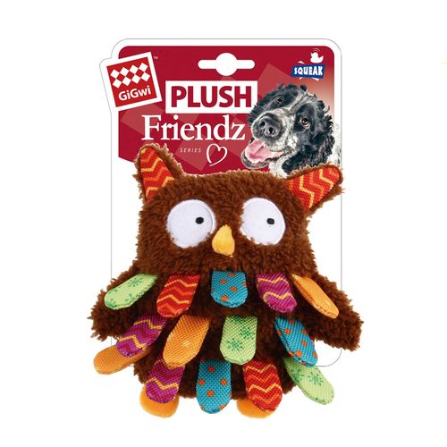 GiGwi Juguete Para Perro Plush Friendz Búho Con Squeaker