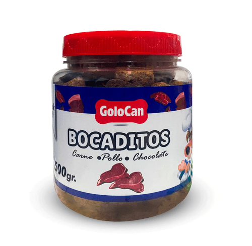 Golocan Bocaditos Carne, Pollo y Chocolate 500 gr