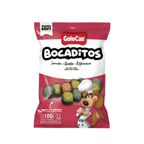 Golocan Bocaditos Jamón, Queso y Espinaca 100 gr