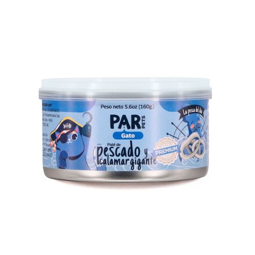 Par Pets Paté De Pescado y Calamar Gigante 160 gr