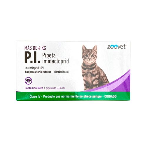 P.i Pipeta Antipulgas Para Gatos De 4 kg - 9 kg