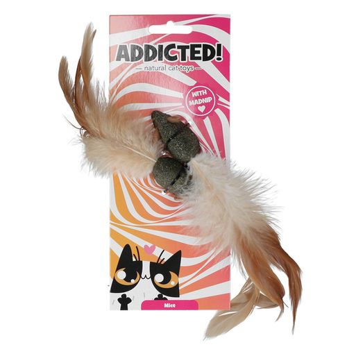 Addicted Cat Juguete Para Gato - Ratones Con Plumas