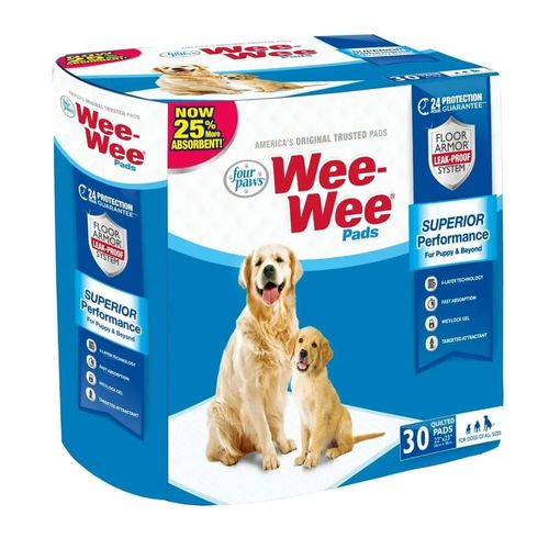 Wee Wee 24H Protection Pads For Puppies & Adult Dogs X30 Unidades