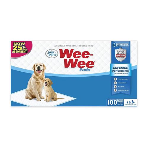 Wee Wee 24H Protection Pads For Puppies & Adult Dogs X100 Unidades
