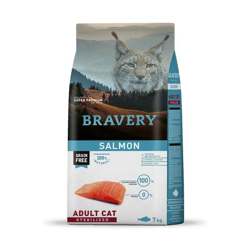 Bravery Gato Adulto Esterilizado Salmón 7 kg