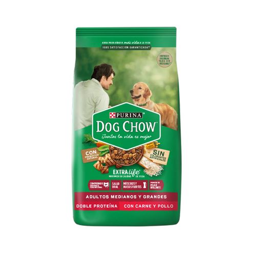 Dog Chow Adulto Raza Mediana y Grande Carne y Pollo 15 kg