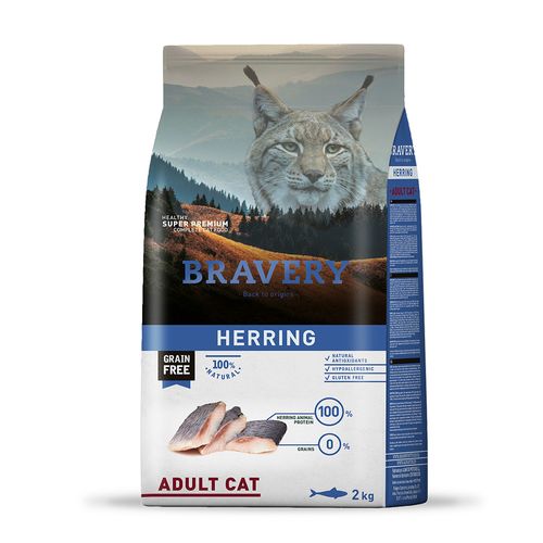 Bravery Gato Adulto Arenque 2 kg
