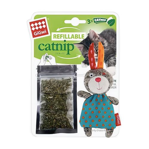 GiGwi Juguete Para Gato Conejo Recargable Catnip