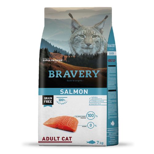 Bravery Gato Adulto Salmón 7 kg