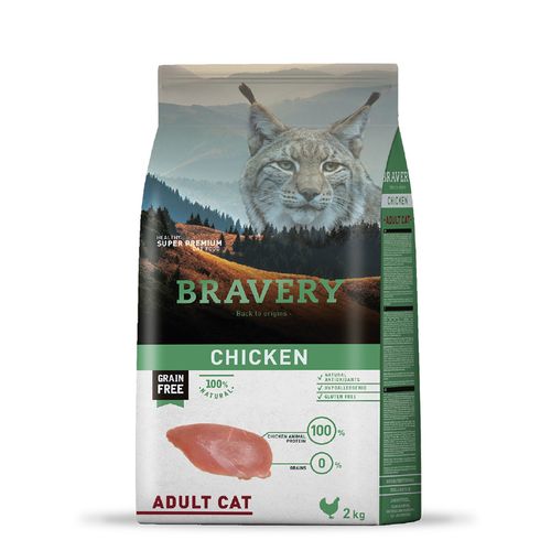 Bravery Gato Adulto Pollo 2 kg