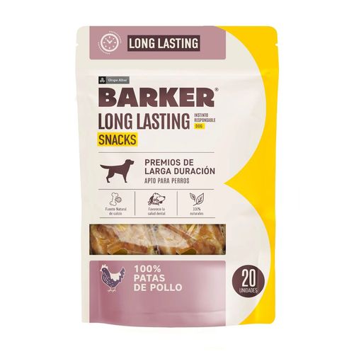 Barker Long Lasting Snacks Patas De Pollo 20 Unidades