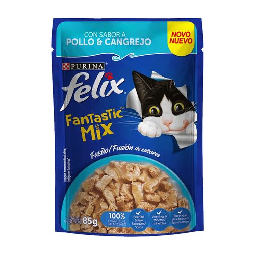Felix Fantastic Mix Con Pollo Y Salsa Sabor A Cangrejo 85 gr
