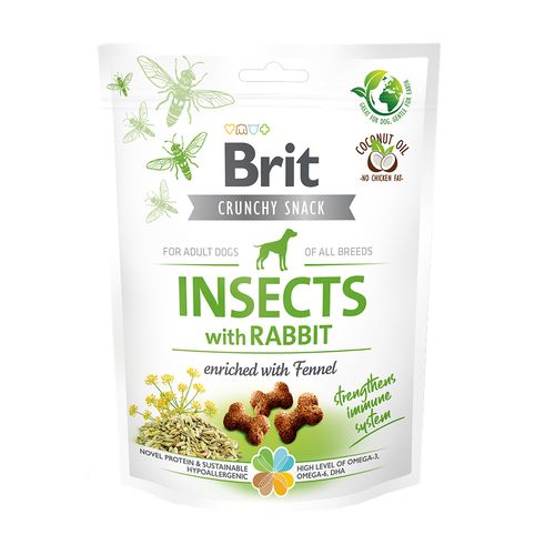 Brit Crunchy Snack Insect & Rabbit 200 gr