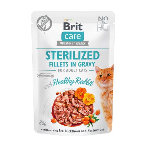 Brit Care Cat Fillets In gravy Healthy Rabbit 85 gr