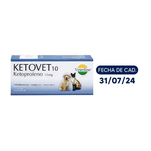 Ketovet 10 mg Caja X40 Tabletas