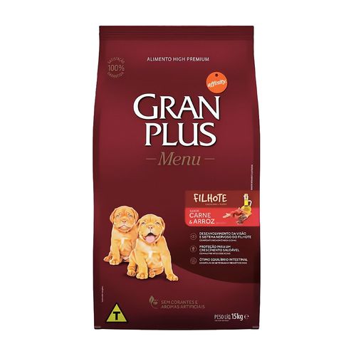 Gran Plus Cachorro Raza Mediana y Grande Carne y Arroz 15 kg