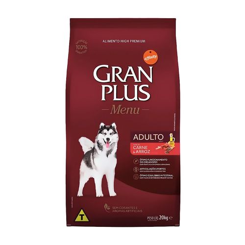 Gran Plus Adulto Raza Mediana y Grande Carne y Arroz 20 kg