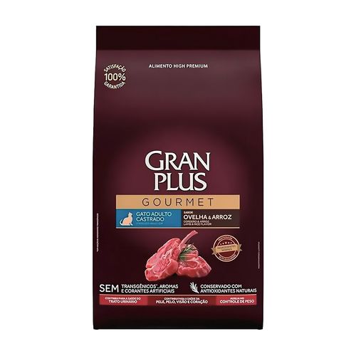 Gran Plus Gourmet Gato Castrado Cordero y Arroz 10 kg