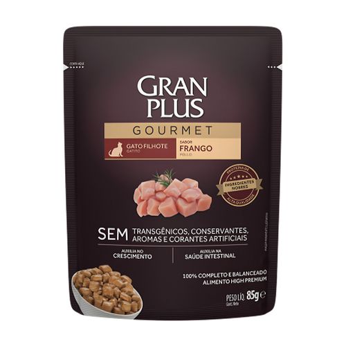 Gran Plus Gourmet Gato Kitten Sabor Pollo 85 gr