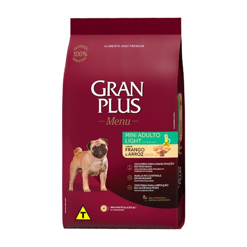 Gran Plus Light Perro Adulto Raza Mini y Pequeña Pollo y Arroz 3 kg