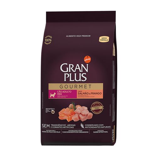 Gran Plus Gourmet Perro Adulto Raza Mini y Pequeña Salmón y Pollo 3 kg