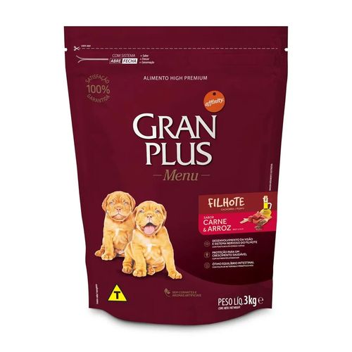 Gran Plus Cachorro Raza Mediana y Grande Carne y Arroz 3 kg