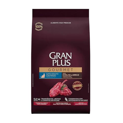 Gran Plus Gourmet Gato Castrado Cordero y Arroz 3 kg