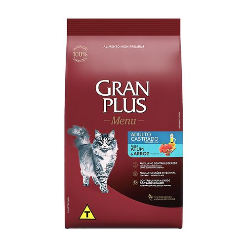 Gran Plus Gato Adulto Castrado Atún y Arroz 10 kg