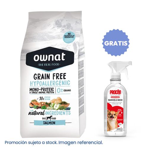 Ownat Grain Free Perro Hipoalergénico Salmón 3 kg