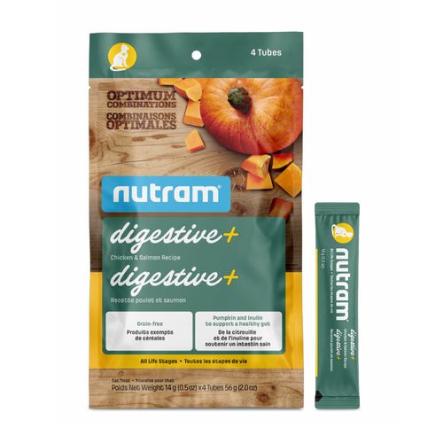 Nutram Digestive + Cat Chicken & Salmon Treats X4 Tubos