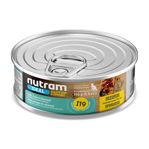 Nutram I19 Sensitive Skin, Coat & Stomach Cat 156 gr