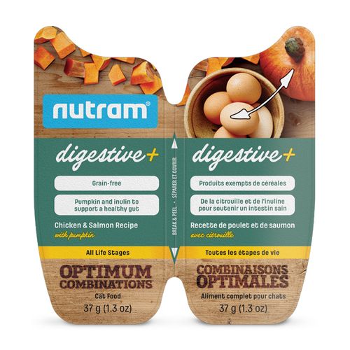 Nutram Digestive + Cat Chicken & Salmon Recipe With Pumpkin 74 gr